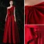 Fashion Burgundy Satin Prom Dresses 2021 A-Line / Princess One-Shoulder Bow Sleeveless Backless Floor-Length / Long Formal Dresses