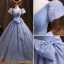 Scintillantes Bleu Ciel Glitter Robe De Bal 2021 Robe Boule Encolure Dégagée Gonflée Manches Courtes Noeud Dos Nu Longue Robe De Ceremonie