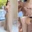 Chic / Beautiful Blushing Pink Bridesmaid Dresses 2021 A-Line / Princess Bow Sash Rhinestone Short Sleeve Backless Floor-Length / Long Wedding Party Dresses