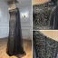 High-end Grey Beading Rhinestone Evening Dresses 2021 Trumpet / Mermaid One-Shoulder Sleeveless Backless Floor-Length / Long Evening Party Formal Dresses