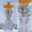 Luxury / Gorgeous High-end White Cascading Ruffles Beading Pearl Rhinestone Sequins Wedding Dresses 2022 Trumpet / Mermaid Spaghetti Straps Sleeveless Backless Court Train