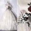 Élégant Champagne En Dentelle Fleur Gland Robe De Bal 2021 Princesse Satin De l'épaule Manches Courtes Dos Nu Longue Robe De Ceremonie