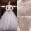 Muslim Sparkly Charming White Beading Pearl Rhinestone Sequins Winter Wedding Dresses 2022 Ball Gown Scoop Neck Long Sleeve Royal Train Wedding