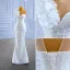 Stunning Luxury / Gorgeous White Beading Pearl Sequins Lace Flower Wedding Dresses 2022 Trumpet / Mermaid Scoop Neck Appliques Sleeveless Backless