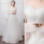 Chic / Beautiful White Prom Dresses 2022 A-Line / Princess Spaghetti Straps Short Sleeve Backless Floor-Length / Long Formal Dresses