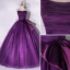 Elegante Violett Ballkleider 2022 Bandeau Ärmellos Rückenfreies Schleife Lange Festliche Kleider