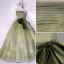Elegant Sage Green Prom Dresses 2022 Ball Gown Strapless Sleeveless Backless Bow Floor-Length / Long Formal Dresses
