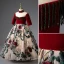 Elegant Burgundy Birthday Flower Girl Dresses 2022 Ball Gown High Neck Beading Tassel Lace Flower 1/2 Sleeves Backless Floor-Length / Long Flower Girl Dresses