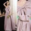 Schöne Rosa Ballkleider 2021 A Linie Bandeau Schleife Ärmellos Rückenfreies Sweep / Pinsel Zug Ball Festliche Kleider