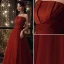 Chic / Beautiful Burgundy Prom Dresses 2022 A-Line / Princess Strapless Sleeveless Backless Floor-Length / Long Formal Dresses
