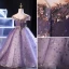 Schöne Traube Perlenstickerei Star Pailletten Geburtstag Blumenmädchenkleider 2022 Ballkleid Rundhalsausschnitt Kurze Ärmel Rückenfreies Lange Blumenmädchenkleider