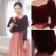 Elegant Burgundy Suede Winter Prom Dresses 2022 A-Line / Princess Square Neckline Long Sleeve Backless Sash Bow Floor-Length / Long Formal Dresses