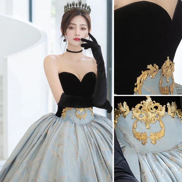 High-end Black Satin Evening Dresses 2022 Ball Gown Strapless Sleeveless Backless Sweep Train Evening Party Formal Dresses