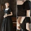 Mode Noire Robe De Bal 2022 Princesse Encolure Carrée Manches Courtes Dos Nu Longue Robe De Ceremonie