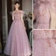 Charmant Rougissant Rose Robe De Bal 2022 Princesse De l'épaule Manches Courtes Dos Nu Perlage Faux Diamant Paillettes Longue Robe De Ceremonie