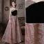 Charmant Schwarz Satin Pailletten Ballkleider 2022 A Linie Bandeau Ärmellos Rückenfreies Lange Festliche Kleider