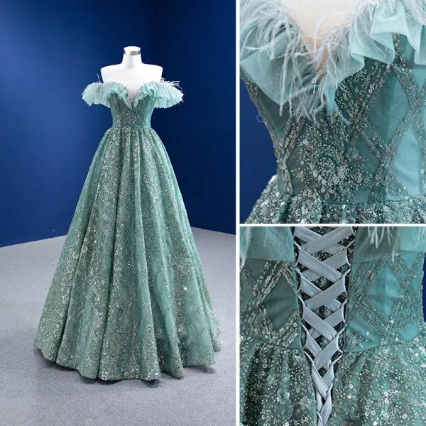 pretty little thing green ruched dress Girls Birthday Green Princess Dress Flower Girl Wedding Dress – marryshe