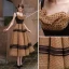 Chic / Beautiful Brown Spotted Homecoming Graduation Dresses 2022 A-Line / Princess Square Neckline Sleeveless Backless Floor-Length / Long Formal Dresses