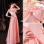Schön Pink Satin Ballkleider 2021 A Linie One-Shoulder Schleife Ärmellos Rückenfreies Lange Festliche Kleider