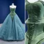 Schöne Dunkelgrün Blau Ballkleid Ballkleider 2021 Bandeau Ärmellos Rückenfreies Sweep / Pinsel Zug Festliche Kleider