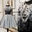 Fashion Black Homecoming Graduation Dresses 2020 A-Line / Princess Scoop Neck Sequins Lace Flower Sleeveless Knee-Length Formal Dresses