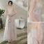 Amazing / Unique Grape Evening Dresses  2018 Trumpet / Mermaid Feather Rhinestone Scoop Neck Suede Sleeveless Sweep Train Formal Dresses
