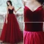 Chic / Beautiful Burgundy Prom Dresses 2020 A-Line / Princess Spaghetti Straps Suede Sleeveless Backless Sequins Floor-Length / Long Formal Dresses