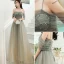 Elegant Army Green Evening Dresses  2020 A-Line / Princess Spaghetti Straps Beading Sequins Short Sleeve Backless Floor-Length / Long Formal Dresses