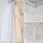 Modest / Simple Ivory Plus Size Wedding Dresses 2021 A-Line / Princess Scoop Neck Lace Flower Sequins 3/4 Sleeve Floor-Length / Long Wedding