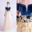 Elegant Navy Blue Prom Dresses 2020 A-Line / Princess Suede Spaghetti Straps Beading Sequins Lace Flower Short Sleeve Backless Floor-Length / Long Formal Dresses