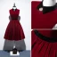 Classy Burgundy Suede Homecoming Graduation Dresses 2020 A-Line / Princess High Neck Sleeveless Knee-Length Formal Dresses