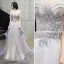 Charmant Violet Glitter Robe De Soirée 2020 Princesse De l'épaule Perlage En Dentelle Fleur Manches Courtes Dos Nu Train De Balayage Robe De Ceremonie