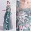 Moda Limonkowy Sukienki Wieczorowe 2020 Princessa Spaghetti Pasy Perła Rhinestone Z Koronki Kwiat Bez Rękawów Bez Pleców Kaskadowe Falbany Długie Sukienki Wizytowe