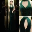 Sexy Dark Green Suede Evening Dresses  2020 Trumpet / Mermaid Scoop Neck Rhinestone Sleeveless Floor-Length / Long Formal Dresses
