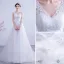 Abordable Blanche Robe De Mariée 2020 Princesse V-Cou Faux Diamant En Dentelle Fleur Appliques Sans Manches Dos Nu Tribunal Train
