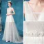 Abordable Ivoire Plage Robe De Mariée 2020 Princesse V-Cou Perlage Perle Faux Diamant Sans Manches Dos Nu Train De Balayage Mariage