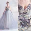 Charmant Bleu Ciel Robe De Bal 2020 Princesse Bretelles Spaghetti Perlage Perle Faux Diamant En Dentelle Fleur Sans Manches Dos Nu Train De Balayage Robe De Ceremonie