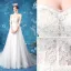 Abordable Ivoire Robe De Mariée 2020 Princesse Bustier En Dentelle Fleur Sans Manches Dos Nu Train De Balayage
