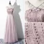 Chic / Beautiful Blushing Pink Evening Dresses  2020 A-Line / Princess V-Neck Beading Sleeveless Backless Floor-Length / Long Formal Dresses