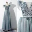 Chic / Beautiful Jade Green Evening Dresses  2020 A-Line / Princess Off-The-Shoulder Beading Sequins Lace Flower Short Sleeve Backless Floor-Length / Long Formal Dresses