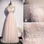 Élégant Rougissant Rose Robe De Soirée 2020 Princesse De l'épaule Perle Paillettes Appliques Sans Manches Dos Nu Longue Robe De Ceremonie