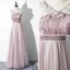 Charmant Rougissant Rose Robe De Soirée 2020 Princesse V-Cou Perlage Paillettes Sans Manches Dos Nu Longue Robe De Ceremonie