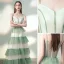 Chic / Beautiful Sage Green Evening Dresses  2020 A-Line / Princess Spaghetti Straps Sequins Sleeveless Backless Floor-Length / Long Formal Dresses
