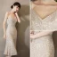 Sparkly Gold Sequins Cocktail Dresses 2020 Trumpet / Mermaid Spaghetti Straps Sleeveless Tea-length Formal Dresses