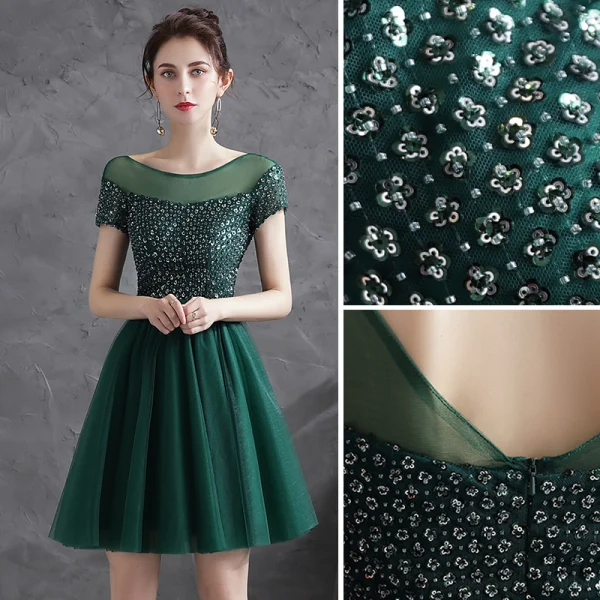 Flower Fairy Pearl Pink Prom Dresses 2018 Ball Gown Appliques Pearl V-Neck Backless Sleeveless Floor-Length / Long Formal Dresses