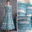Chic / Beautiful Jade Green Glitter Ruffle Prom Dresses 2021 A-Line / Princess Off-The-Shoulder Short Sleeve Backless Floor-Length / Long Formal Dresses