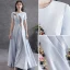 Chic / Beautiful Grey Prom Dresses 2018 A-Line / Princess Star Beading Off-The-Shoulder Backless Sleeveless Floor-Length / Long Formal Dresses