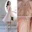 Luxe Champagne Robe De Soirée 2018 Princesse En Dentelle Appliques Perlage Perle Paillettes V-Cou Dos Nu Sans Manches Train De Balayage Robe De Ceremonie