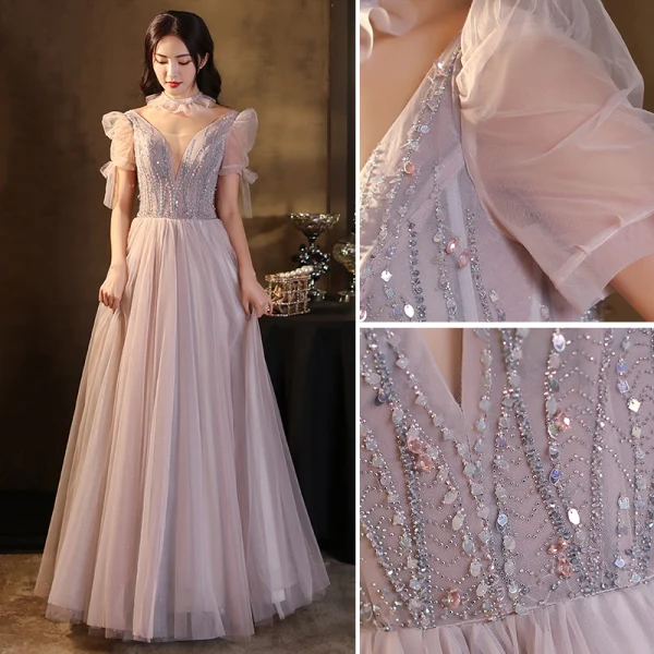 Chic / Beautiful White Wedding Dresses 2018 Ball Gown Lace Embroidered Scoop Neck Backless Long Sleeve Royal Train Wedding