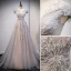 Chic / Beautiful Burgundy Prom Dresses 2018 A-Line / Princess Beading Crystal Lace Flower Off-The-Shoulder Backless Short Sleeve Floor-Length / Long Formal Dresses